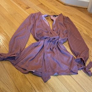 Lulus One Piece long sleeve Dressy Ladies Short set